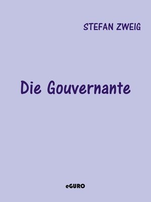 cover image of Die Gouvernante